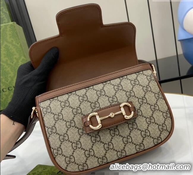 Super Quality Gucci Horsebit 1955 GG Canvas Mini Shoulder Bag 815205 Brown 2024