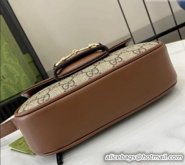 Super Quality Gucci Horsebit 1955 GG Canvas Mini Shoulder Bag 815205 Brown 2024