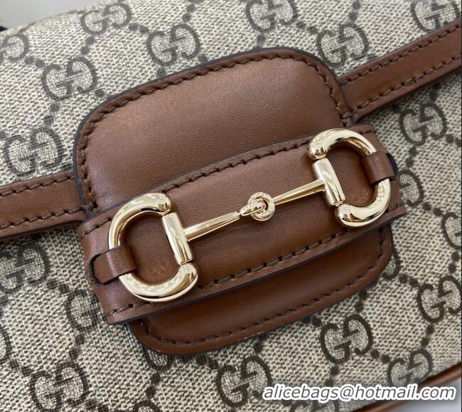 Super Quality Gucci Horsebit 1955 GG Canvas Mini Shoulder Bag 815205 Brown 2024