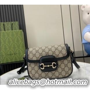 Reasonable Price Gucci Horsebit 1955 GG Canvas Mini Shoulder Bag 815205 Black 2024
