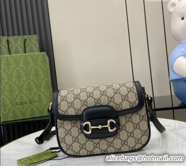 Reasonable Price Gucci Horsebit 1955 GG Canvas Mini Shoulder Bag 815205 Black 2024