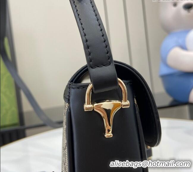 Reasonable Price Gucci Horsebit 1955 GG Canvas Mini Shoulder Bag 815205 Black 2024