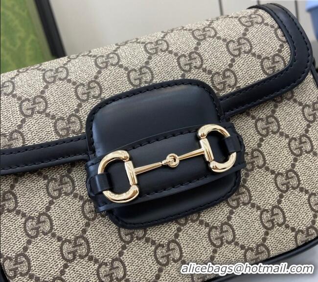 Reasonable Price Gucci Horsebit 1955 GG Canvas Mini Shoulder Bag 815205 Black 2024