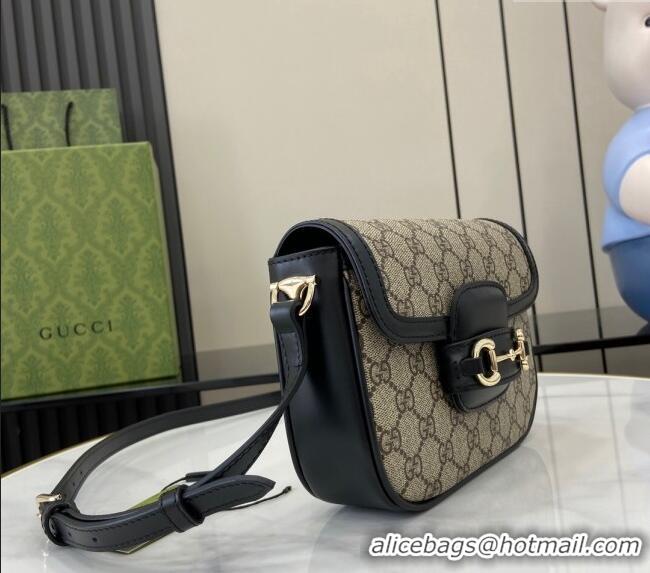 Reasonable Price Gucci Horsebit 1955 GG Canvas Mini Shoulder Bag 815205 Black 2024