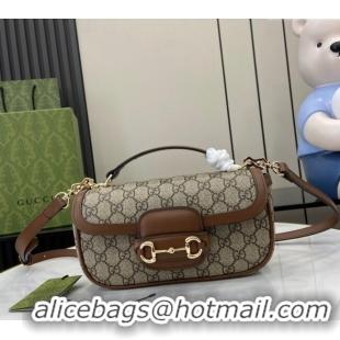 Grade Design Gucci Horsebit 1955 GG Canvas Small Top Handle Bag 815206 Brown 2024
