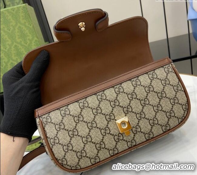 Grade Design Gucci Horsebit 1955 GG Canvas Small Top Handle Bag 815206 Brown 2024