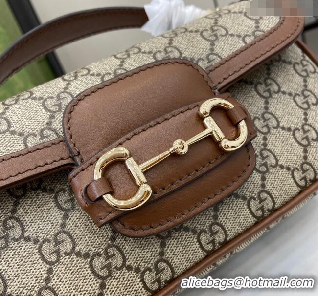 Grade Design Gucci Horsebit 1955 GG Canvas Small Top Handle Bag 815206 Brown 2024