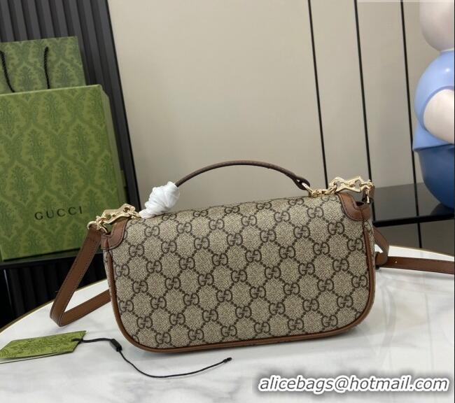 Grade Design Gucci Horsebit 1955 GG Canvas Small Top Handle Bag 815206 Brown 2024