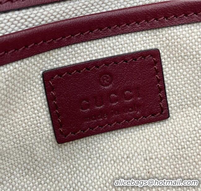 Grade Design Gucci Horsebit 1955 Leather Small Top Handle Bag 815206 Burgundy 2024