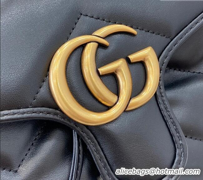 Cheap Price Gucci GG Marmont Matelasse Leather Backpack bag 777253 Black 2024