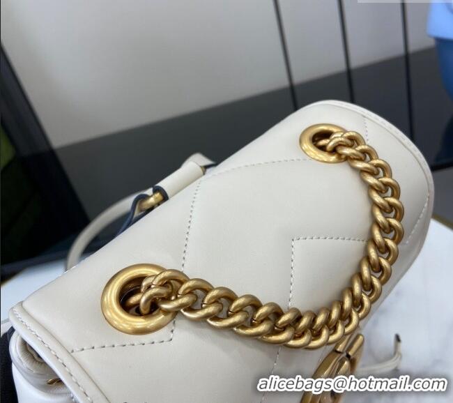 Promotional Gucci GG Marmont Matelasse Leather Backpack bag 777253 White 2024