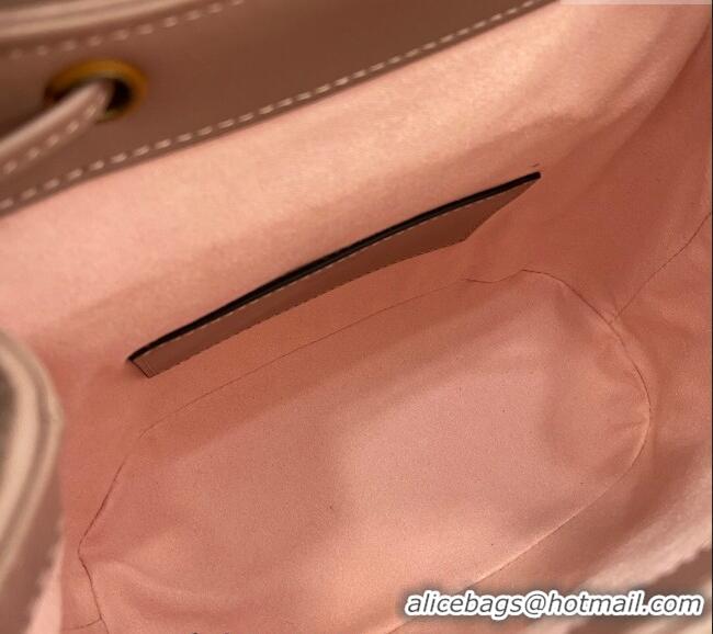 Trendy Design Gucci GG Marmont Matelasse Leather Backpack bag 777253 Rose Beige 2024