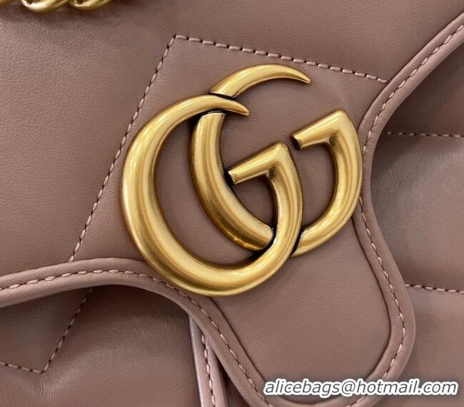 Trendy Design Gucci GG Marmont Matelasse Leather Backpack bag 777253 Rose Beige 2024