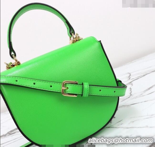 New Fashion Gucci Horsebit 1955 Leather Mini Top Handle Bag ‎781387 Light Green 2024