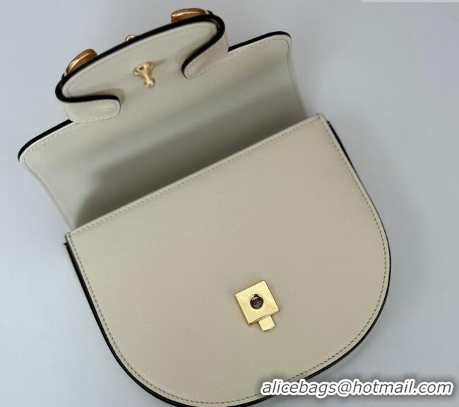 New Fashion Gucci Horsebit 1955 Leather Mini Top Handle Bag ‎781387 White 2024