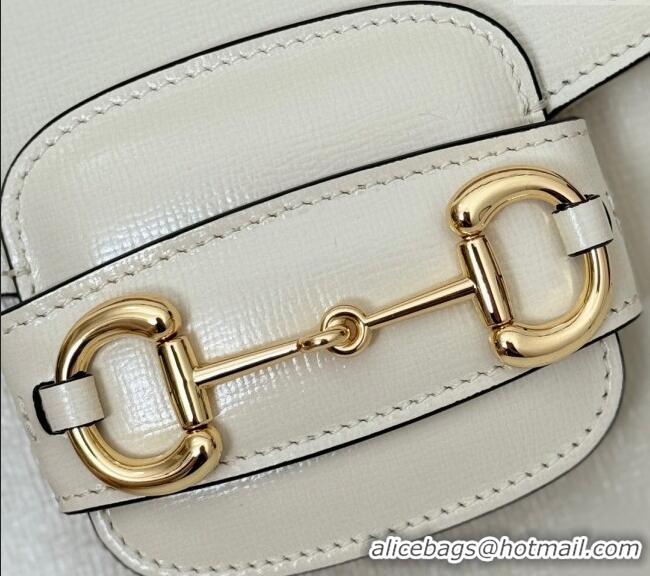 New Fashion Gucci Horsebit 1955 Leather Mini Top Handle Bag ‎781387 White 2024