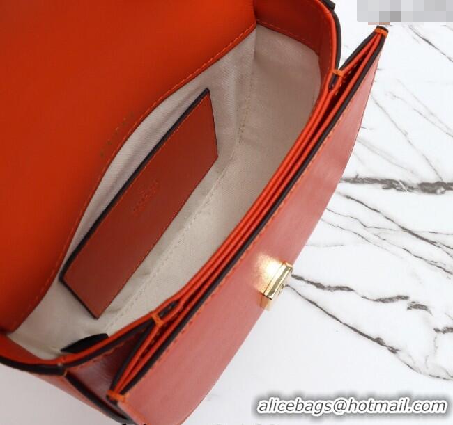 Grade Discount Gucci Horsebit 1955 Leather Mini Top Handle Bag ‎781387 Orange 2024