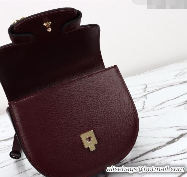 Unique Grade Gucci Horsebit 1955 Leather Mini Top Handle Bag ‎781387 Dark Burgundy 2024