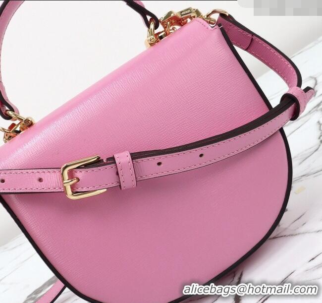 Low Cost Gucci Horsebit 1955 Leather Mini Top Handle Bag ‎781387 Pink 2024