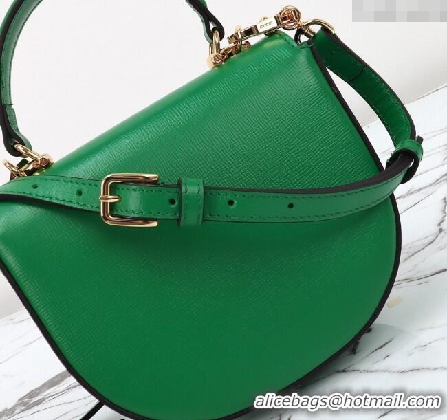 Super Quality Gucci Horsebit 1955 Leather Mini Top Handle Bag ‎781387 Green 2024