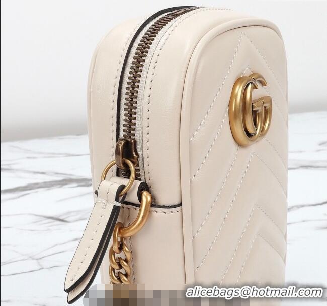 Well Crafted Gucci GG Marmont Leather Mini bag 598597 White 2024