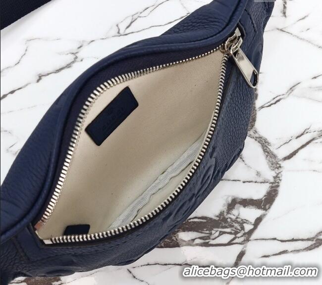 Luxury Discount Gucci Maxi GG Leather Belt Bag 658582 Blue 2024