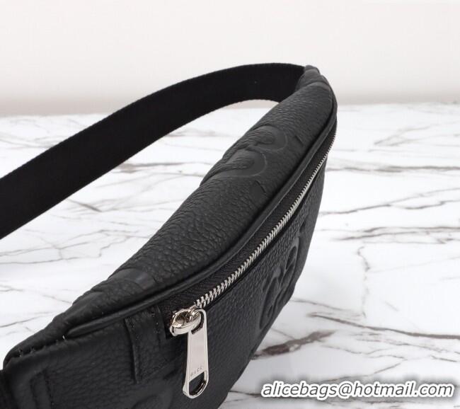 Super Quality Gucci Maxi GG Leather Belt Bag 658582 Black 2024