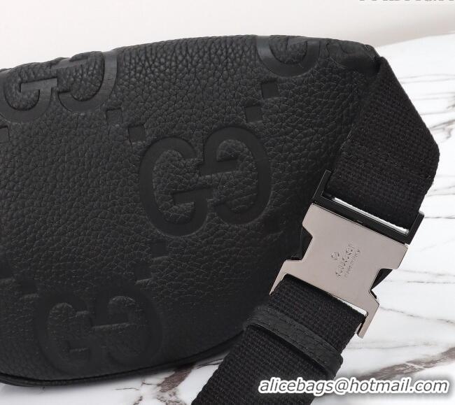 Super Quality Gucci Maxi GG Leather Belt Bag 658582 Black 2024