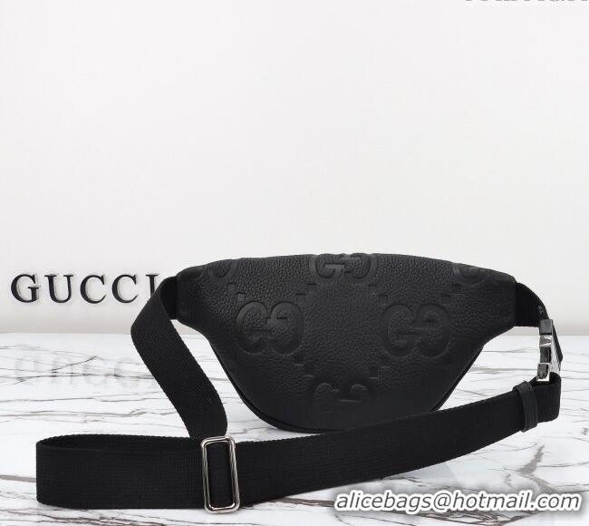 Super Quality Gucci Maxi GG Leather Belt Bag 658582 Black 2024