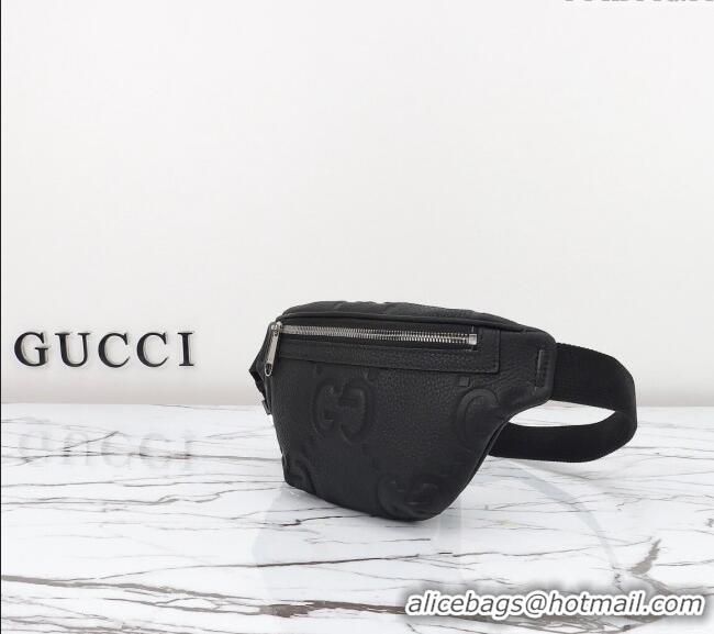 Super Quality Gucci Maxi GG Leather Belt Bag 658582 Black 2024