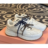Perfect New Balance x Miu Miu Sneakers in Calf Leather White 2025 MIU060302