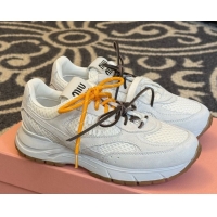 Unique Style New Balance x Miu Miu Sneakers in Suede and Mesh White 2025 MIU060302