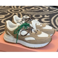 Good Looking New Balance x Miu Miu Sneakers in Suede and Mesh Beige 2025 MIU060302