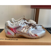 Good Looking New Balance x Miu Miu 530 Sneakers in Leather and Mesh Silver 50603128