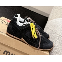 Good Quality New Balance x Miu Miu 530 Sneakers in Suede Black 0603136