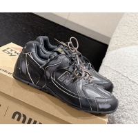 Buy Discount New Balance x Miu Miu 530 Sneakers in Faded Leather Black 0603137