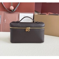 Best Price Loro Piana LP Extra Pocket Pouch L19 in Grained Calfskin FAI8393 Coffee 2025