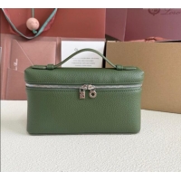 Well Crafted Loro Piana LP Extra Pocket Pouch L19 in Grained Calfskin FAI8393 Moss Green 2025