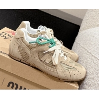 Top Grade New Balance x Miu Miu 530 Sneakers in Suede and Mesh Beige 50603143