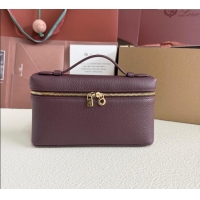 Luxury Cheap Loro Piana LP Extra Pocket Pouch L19 in Grained Calfskin FAI8393 Ormosia 2025