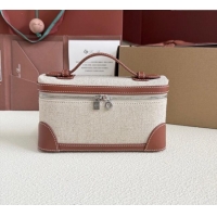 Famous Brand Loro Piana LP Extra Pocket Pouch L19 in Cotton FAI8393 Linen Brown 2025