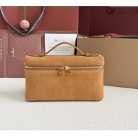 Top Quality Loro Piana LP Extra Pocket Pouch L19 in Suede Fashion FAI8393 Brown 2025