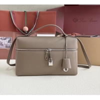 Shop Promotional Loro Piana LP Extra Pocket Pouch L27 in Grained Calfskin L5071 Warm Grey 2025