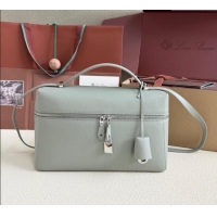 Grade Quality Loro Piana LP Extra Pocket Pouch L27 in Palm-Grained Calfskin L5071 Eucalyptus 2025
