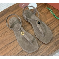 Good Looking Loro Piana Mindil Infra Sandal in Suede LP062326 Grey