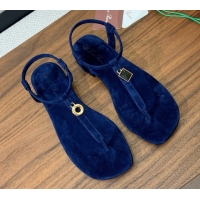 Shop Cheap Loro Piana Mindil Infra Sandal in Suede LP062328 Deep Blue