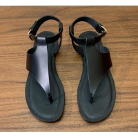 Hot Style Loro Piana Flip-flops Sandal in Calfskin LP62336 Black