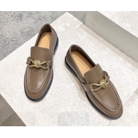 Good Looking Bottega Veneta Astaire Loafers in Calfskin with Knot Grey/Gold 0428101
