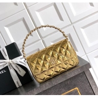 Good Looking Chanel Patent Calfskin Mini Flap Bag with Top Handle Bag 0702 Gold 2025