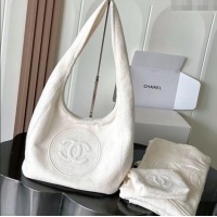 Grade Quality Chanel Cotton Beachwear Set AAA938 Ivory White 2025